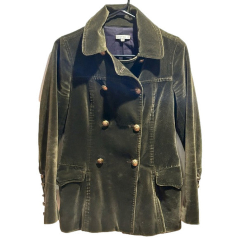 Vintage Vince Dark Olive Green Velvet Blazer/Jacket Size 2